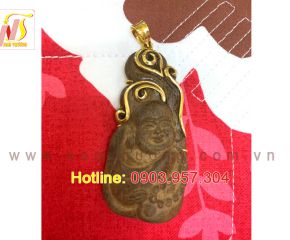 Mặt dây chuyền Di Lạc trầm hương